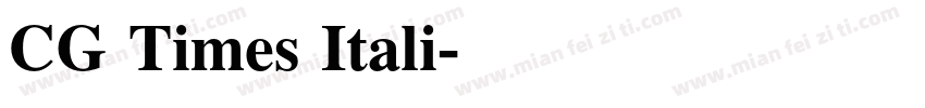 CG Times Itali字体转换